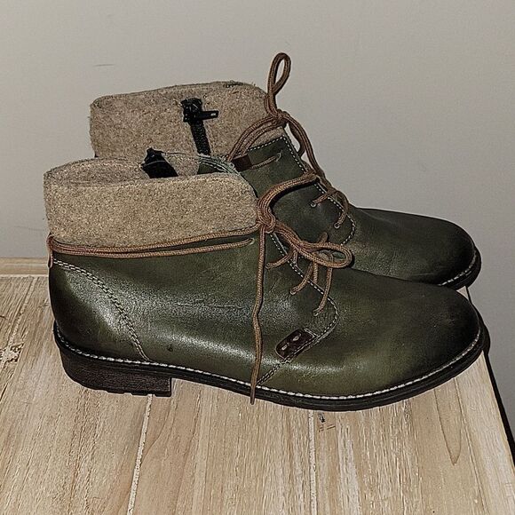 Remonte Elaine green  Hiking Bootie boots, size EU 38 - Picture 1 of 15